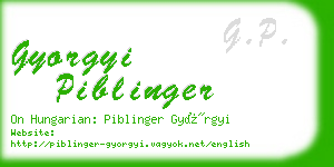 gyorgyi piblinger business card